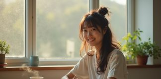 Икигай: Как найти мотивацию против лени Концепция икигай и преодоление лени: человек пишет в дневнике у окна в японском минималистичном интерьере