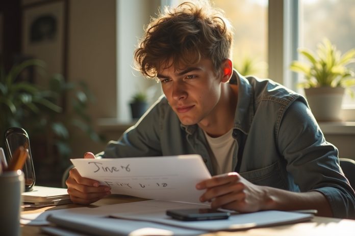 Человек ведет хронометраж рабочего дня, делая записи в блокноте при естественном освещении