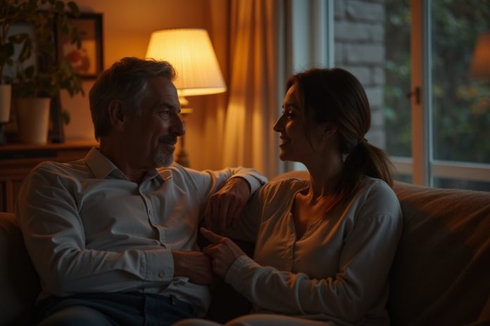 Снижение сексуального влечения: можно ли вернуть страсть? Пара ведет откровенный разговор в уютной атмосфере