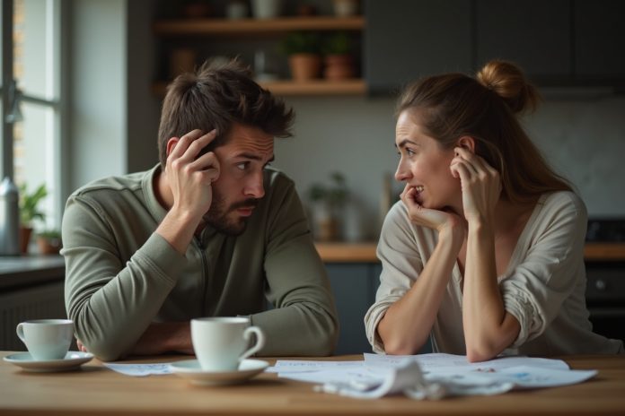 Супруги обсуждают воспитание детей: как не разрушить брак конфликтами за кухонным столом с чашками кофе