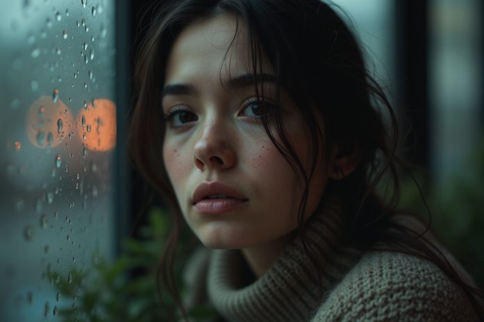 Отсутствие личных границ: женщина у окна символизирует последствия детских травм от критики