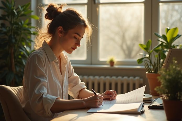 Принцип 90/30 в действии: человек планирует рабочий день, разделяя его на блоки работы и отдыха