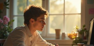 Рутина и монотонные задачи: Как сохранить мотивацию? Человек за рабочим столом, размышляющий о том, как справиться с рутиной повседневных задач