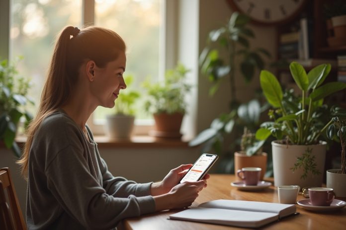 Трекеры привычек в смартфоне: интерфейс приложения TickTick на рабочем столе с утренним освещением