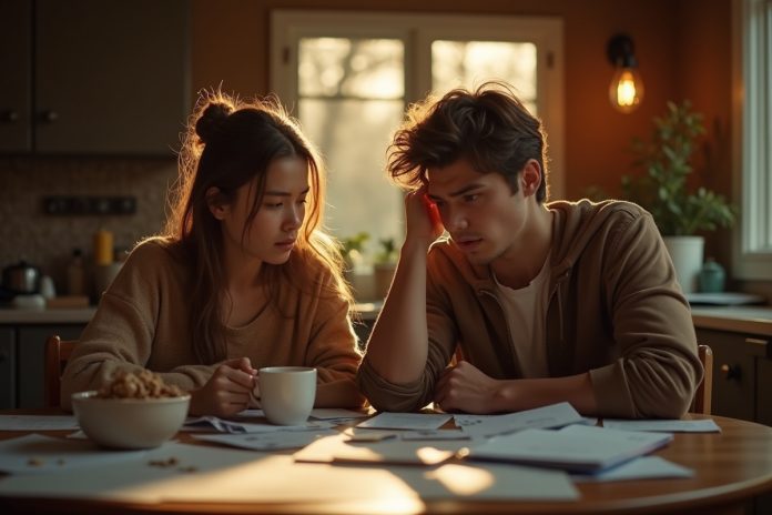 Будущее отношений: пара за утренним кофе обсуждает планы в условиях кризиса